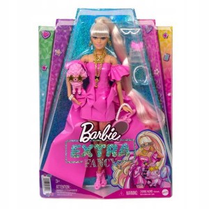 Barbie HHN12 Extra  Lalka Fancy Pink z pudelkiem