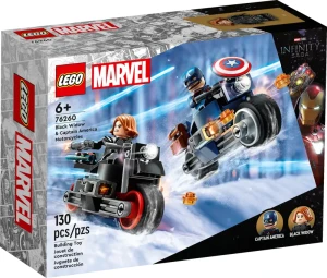 LEGO Marvel 76260 Motocykle Czarnej Wdowy i Kapitana Ameryki