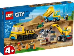 LEGO City 60391 Ciężarówki i dźwig z kulą wyburzeniową