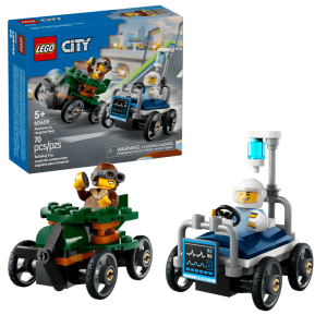 LEGO City 60459 Zestaw wyścigówek: samolot kontra łóżko szpitalne