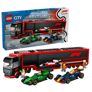 LEGO City 60445 F1 Ciężarówka z bolidami RB20 i AMR24