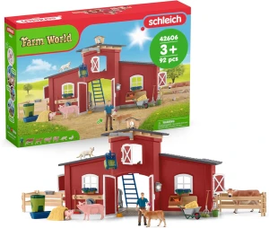 Schleich 42606 Farm World Duża stodoła ze zwierzętami i akcesoriami
