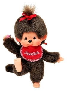 Monchhichi Małpka dziewczynka w czerwonym śliniaczku 255184