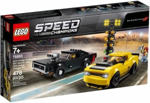 LEGO Speed Champions 75893 2018 Dodge Challenger SRT Demon oraz 1970 Dodge Charger R/T