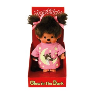 Monchhichi 223732 Dziewczynka w ubranku nocnym świecącym w ciemności