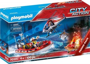 Playmobil 70335 Straż przybrzeżna, Śmigłowiec z motorówką