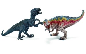 Schleich 42216 Tyranozaur Rex i Velociraptor