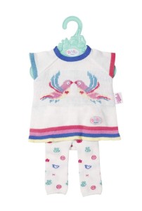 Baby Born 826966 Sukienka i leginsy z dzianiny