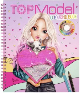 Top Model 11146 Kolorowanka z cekinowym sercem
