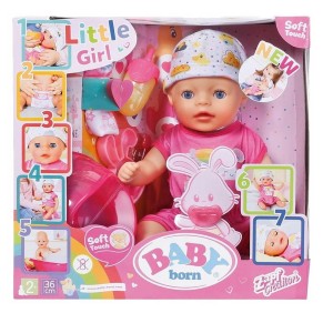 Baby Born 827321 Lalka interaktywna z akcesoriami Dziewczynka