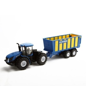 Siku 1947 Traktor New Holland z przyczepą